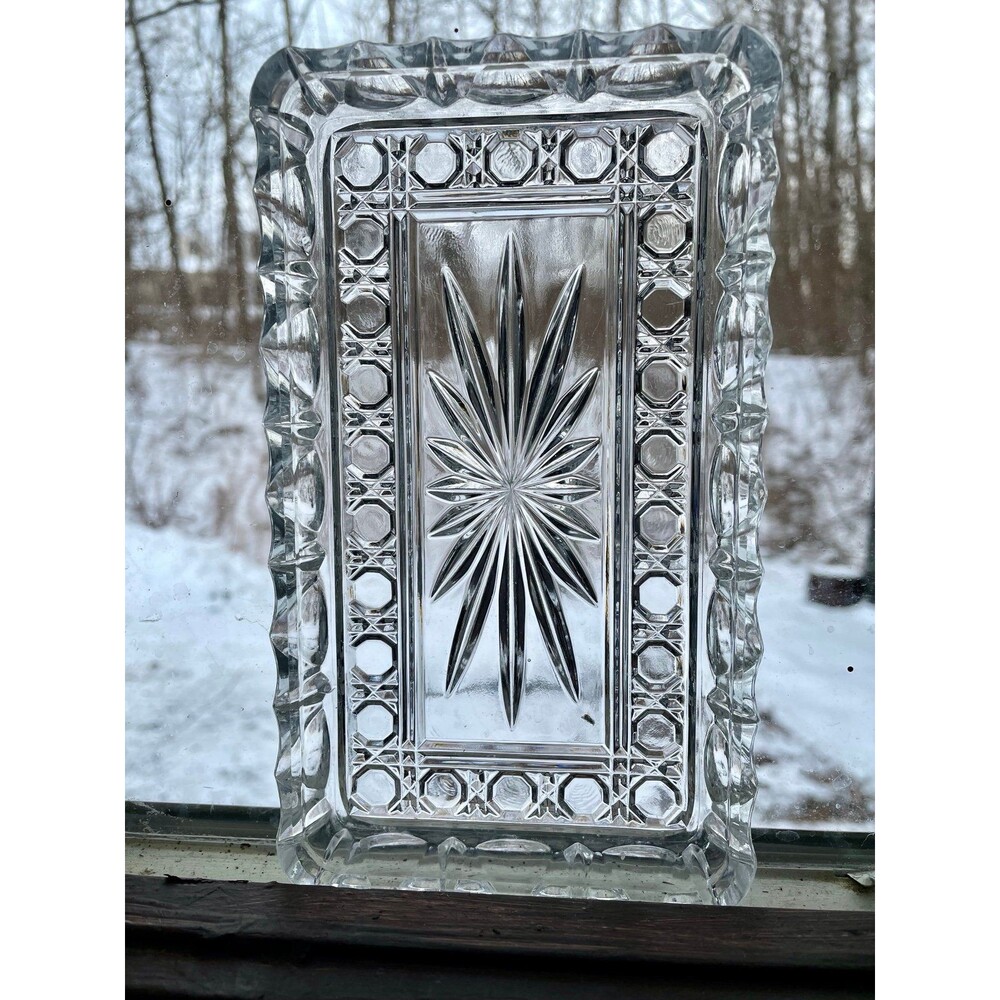 Stunningly gorgeous cut glass dish/tray